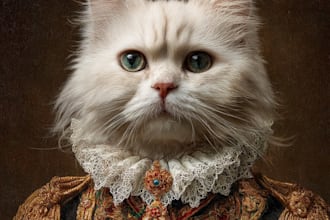 custom royal pet portrait cat portrait, dog portrait