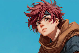 create a illustration marvelous anime or roleplaying character