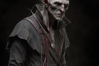 illustrate handmade horror monsters and characters