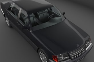 model classic 3d sedan, suv vehicle interior and exterior design, car for game