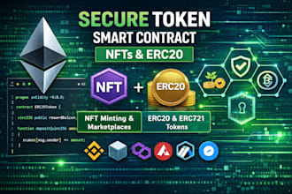 develop secure evm smart contracts in solidity for defi, nft, and web3 app