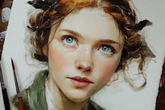draw a portrait in watercolor