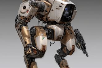 create a mecha robot art for you