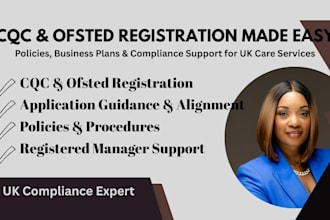 support your cqc or ofsted registration and care compliance in the UK