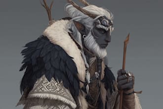 fantasy dnd party and dnd design character