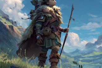 draw fantasy character illustration