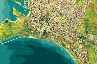 create high quality vector map illustration