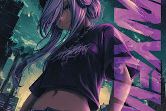 create  creative music album cover art or music song artwork
