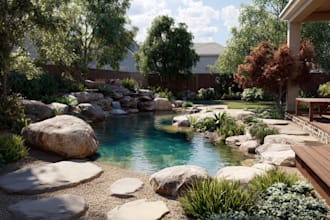 design realistic landscape and hardscape renders