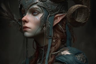draw a fantasy character portrait for you