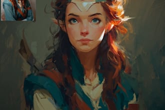 create fantasy character portrait art