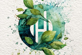 design a watercolor logo
