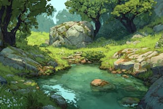 paint an environmental concept art