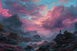design stunning fantasy landscape