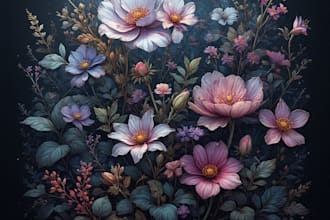 draw a unique and timeless botanical illustration
