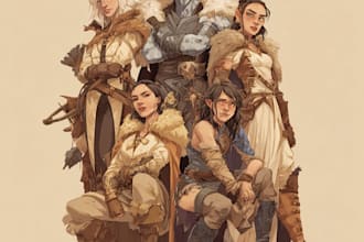 illustrate your fantasy rpg character or party
