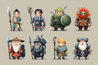 illustrate your photo into excellent pixel art portrait for you