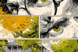 draw comic book and cover