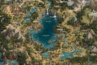 draw a custom map for fantasy, scifi, book or boardgame