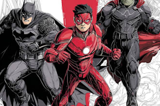 do comic book illustration, superhero comic strip comic book