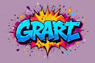 design awesome graffiti pop art font logo