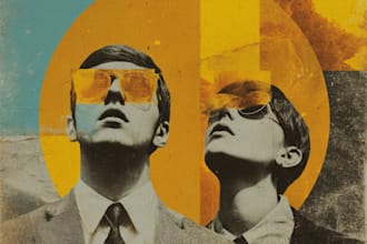 make vintage or retro album cover