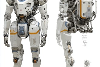illustrate high quality futuristic mecha designs