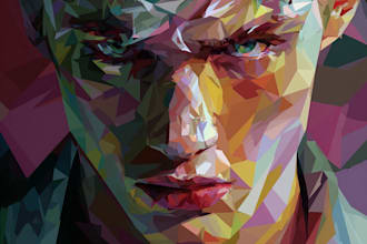 design awesome geometric low poly art