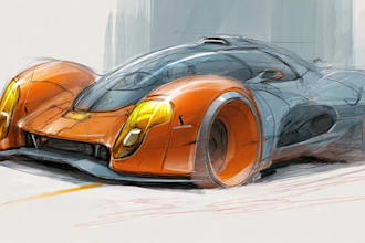 design and sketch the car or vehicle you want