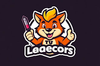 create a mascot premium education learning logo design