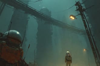 do an sci fi art, concept art, sci fi art illustration