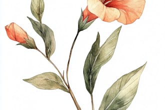 make paint water flowers and botanical illustrations