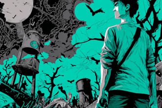 do comic book illustration nsfw comic webtoon cover art