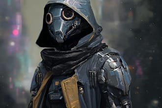 create sci fi, fantasy, horror and fiction character design