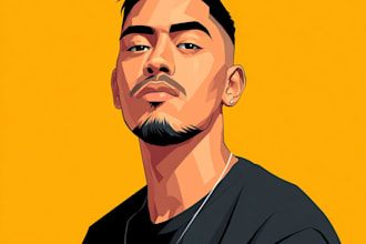 draw amazing vector cartoon portrait