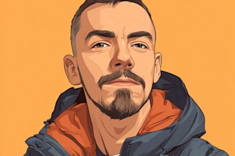 draw amazing vector cartoon portrait