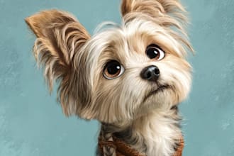 do a custom pet portrait, dog portrait, cat portrait