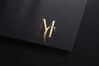 design an elegant luxury monogram logo for your brand