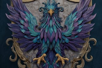 design a stylized fantasy rpg game logo and branding