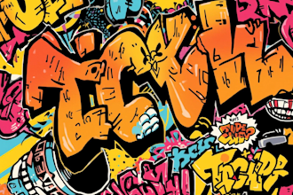 create a unique street pop art illustration