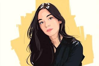 create a gorgeous high quality vector portrait illustration design