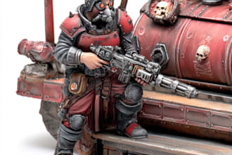 print and hand paint warhammer tabletop miniatures