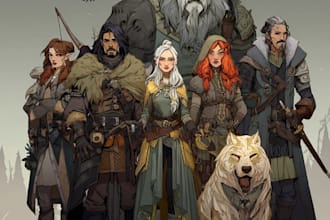 draw dnd character art and fantasy charecter art art