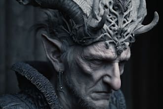 draw realistic dark fantasy art and horror illustrations