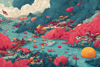 stunning illustration psychedelic, lifestyle, surrealism