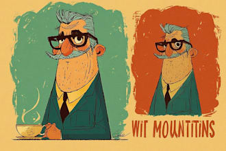 design vintage, mascot, logo, and retro illustration for you