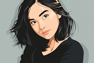 draw amazing vector cartoon portrait