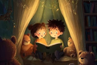 children story book illustration children story