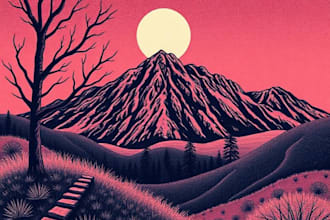 create stunning linocut or woodcut style illustrations
