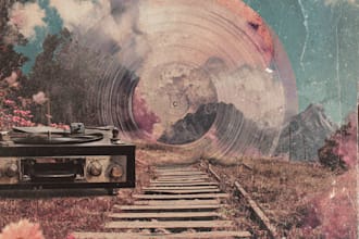 design a retro vintage album cover art album artwork